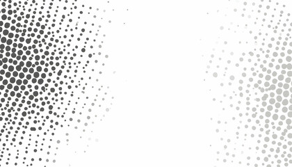Halftone Pattern with Gray Dots Fading Into White Background