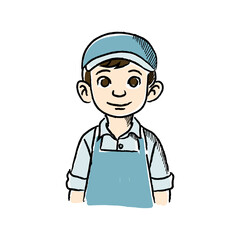 Hand Drawn Fill UMKM Small Business Micro Illustration
