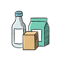Hand Drawn Fill UMKM Small Business Micro Illustration