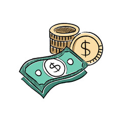 Hand Drawn Fill UMKM Small Business Micro Illustration