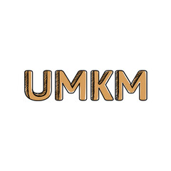 Hand Drawn Fill UMKM Small Business Micro Illustration