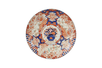 ceramic tile mosaic  Antique Meiji Period Japanese Imari Porcelain Charger