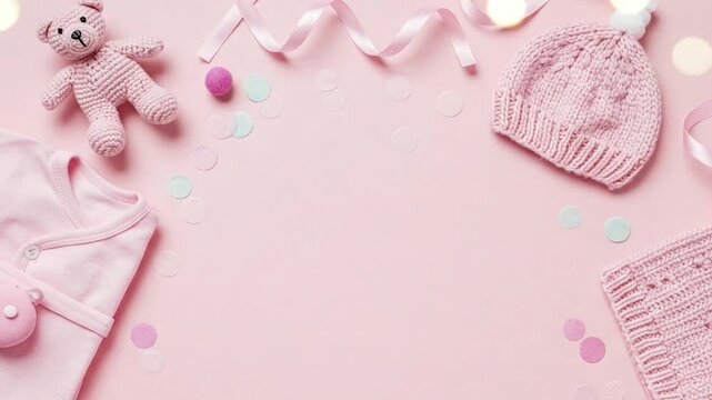 pink baby shower background