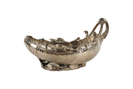 antique silver bowl  Proantic: Rococo Style Centerpiece In Solid Silver