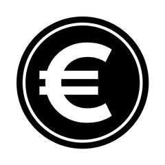 Euro coin - vector icon