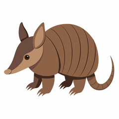 Armadillo Head Illustration on White Background for Banner or Advertisement Design 