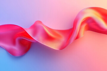 Dynamic abstract image showcasing red fabric flowing in gentle waves, creating an impression of movement and texture. Abstract background.