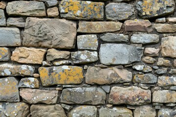 Obraz premium Photo of Old grey and brown stone wall. Background texture for backdrops or mapping