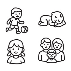 Family icon isolated on white background.