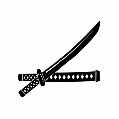 creative Silhouette simple Katana Vector Illustration