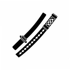 creative Silhouette simple Katana Vector Illustration