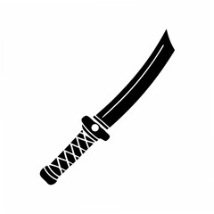 creative Silhouette simple Katana Vector Illustration