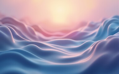 Obraz premium calming rhythms fluid shapes soothing colors flow seamlessly gentle waves rhythmic patterns breathing backdrop of soft, ambient lighting essence of tranquility visual metaphor emotional well-being