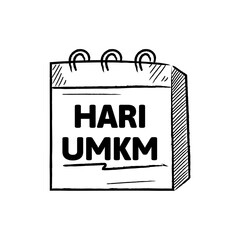 Hand Drawn Line UMKM Small Business Micro Illustration