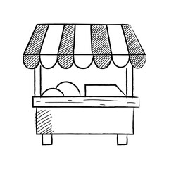 Hand Drawn Line UMKM Small Business Micro Illustration