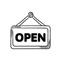 Hand Drawn Line UMKM Small Business Micro Illustration