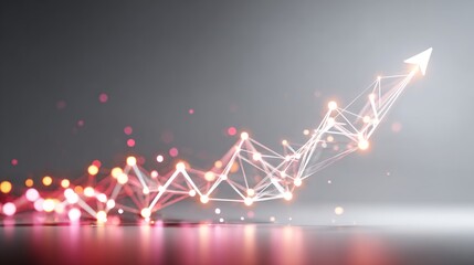 Abstract Graph Of Digital Network Growth