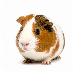 Cute guinea pig over white background