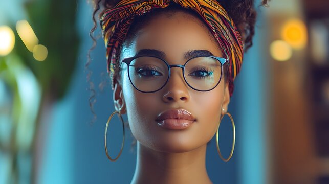 Focused young African American female entrepreneur