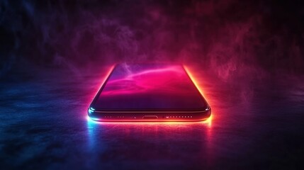 A vibrant neon gradient background paired with modern typography presents a stylish Instagram Stories template design. This highly interactive layout offers ample space for text.