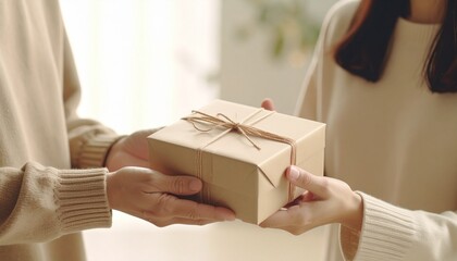 手渡しの贈り物 / 心を込めたギフト / 優しさを伝える瞬間