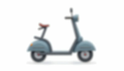 Fototapeta premium Cute Blue Scooter Illustration, Side View for Transportation Concept
