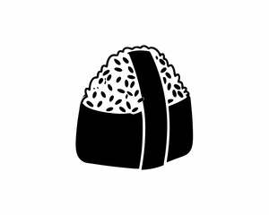 creative Silhouette simple Onigiri (Rice Ball) Vector Illustration 
