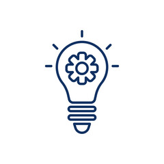 Light Bulb Icon. Editable Stroke Idea and Creativity Symbol in Outline Style
