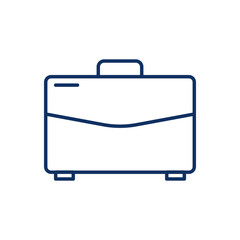 Work Suitcase Icon. Editable Stroke Bag Job Symbol in Outline Style