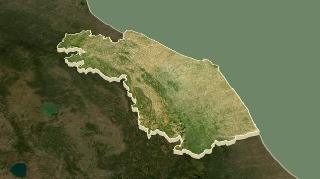 Marche region, Italy, extruded. 