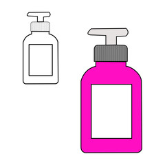 Bottle icon set in flat style featuring various types like water, cosmetic, perfume, and medicine bottles. Perfect for UI, apps, infographics, and packaging design. Fully editable vector icons.