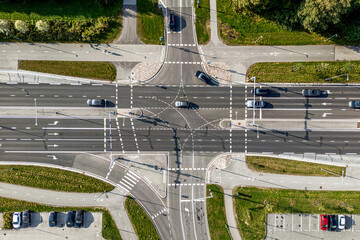 Crossroad from above