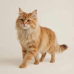 Fototapeta premium cat on white background