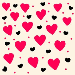 seamless background with hearts