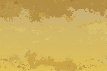 Vintage Gold Texture Background with Cat Illustration in Yellow and Brown Paper Style Design Element