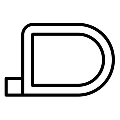 Car Mirror Outline Icon