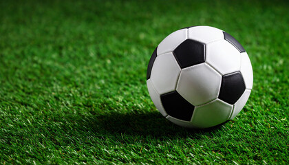 Fototapeta premium Soccer Ball on Artificial Turf Field