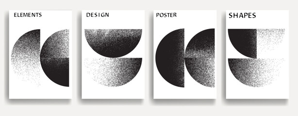 Modern posters . Vector design composition with grunge geometric shapes . Abstract contemporary art . Vector art ideal for media, ads, covers, brochures, banners
