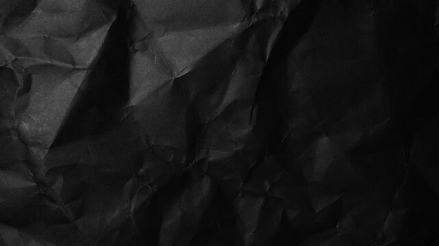 Black Crumpled Paper Texture Seamless Wrinkled Stop Motion Loop