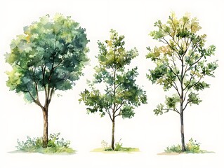 Obraz premium Vibrant green trees in a natural setting