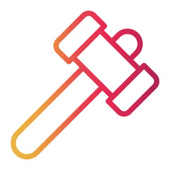 hammer Line Gradient Icon