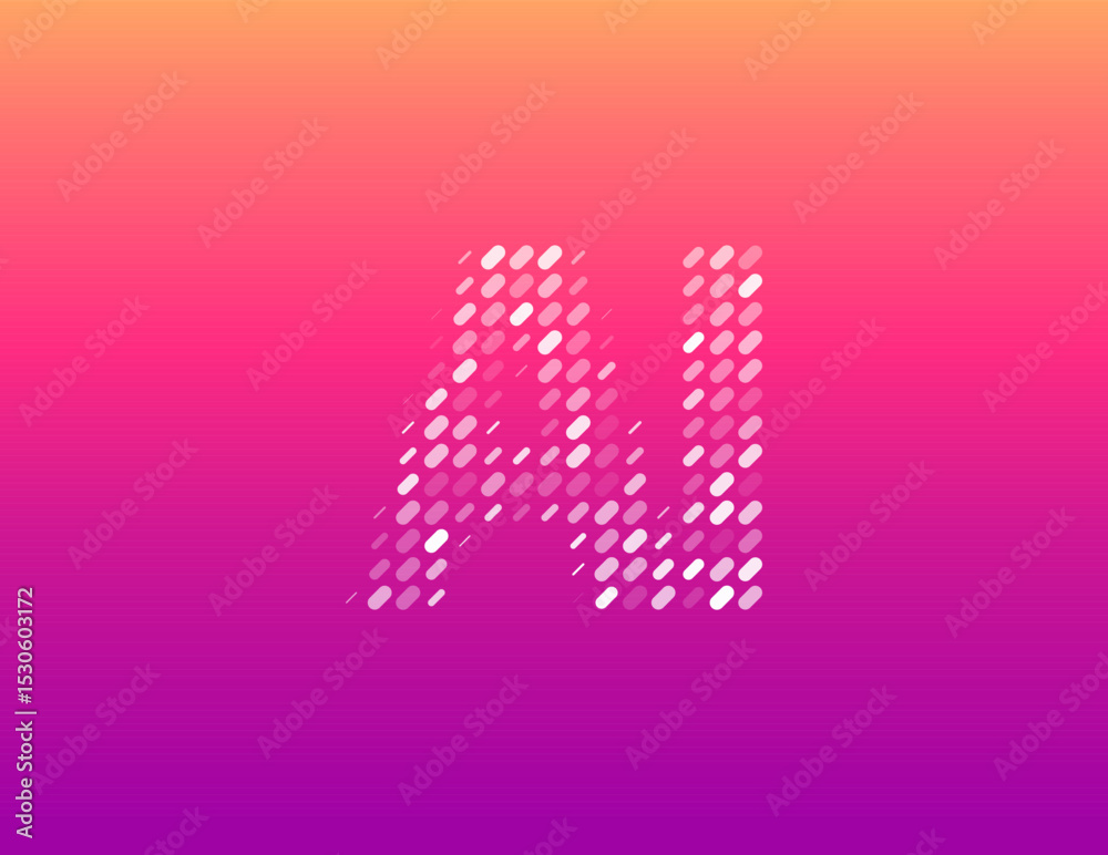 Poster futuristic ai logo with digital chip, neural brain, chat dots and energy matrix. smart assistant sym