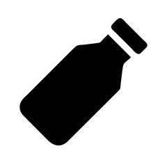 Minimalist Reusable Water Bottle Icon – Black Silhouette Vector for Eco-Friendly Design