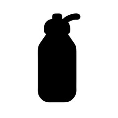 Minimalist Reusable Water Bottle Icon – Black Silhouette Vector for Eco-Friendly Design