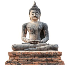 Fototapeta premium Weathered Buddha Statue in Ayutthaya Thailand