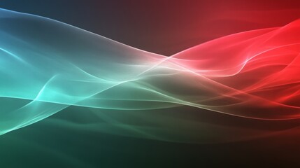 Fototapeta premium Colorful light waves create a beautiful abstract background in red, green, and blue tones for artistic designs and presentations