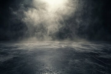 Dramatic Empty Studio Background With Spotlight And Fog