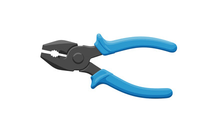 Obraz premium Pliers with blue handles on a white background