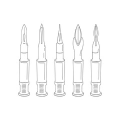 Minimalist outline design of biopsy punch for healthcare concept