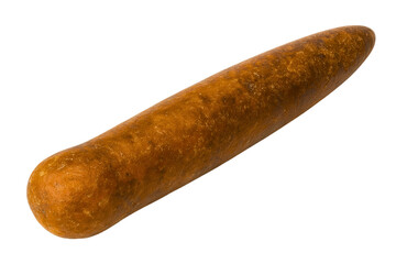 Whole wheat baguette with crisp crust on a transparent background